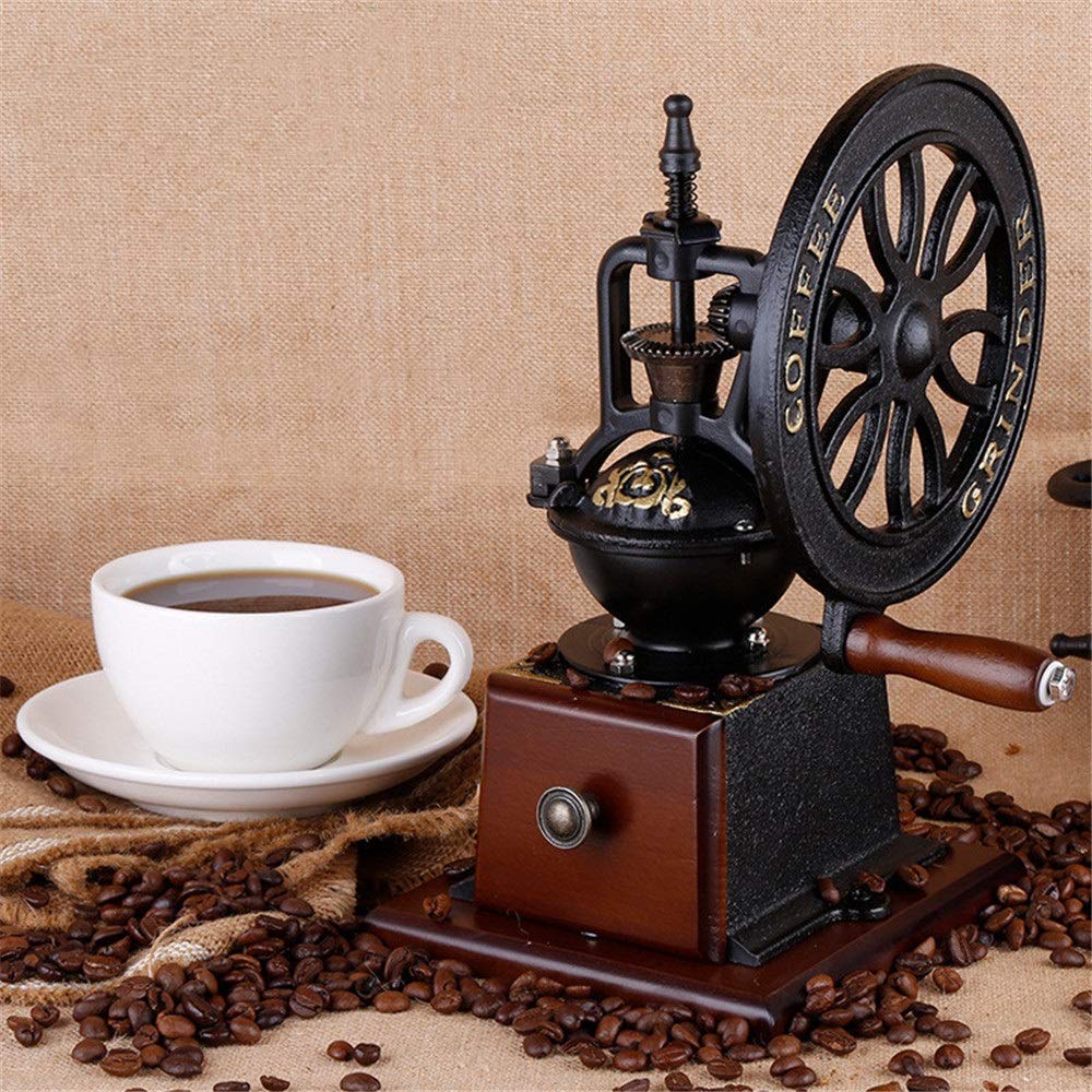 Amazon｜手挽きコーヒーミル 手動コーヒーミルクラシック木製コーヒー